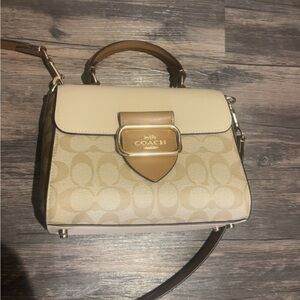 Coach  Morgan Top Handle Satchel #Cream #Tan #Brown